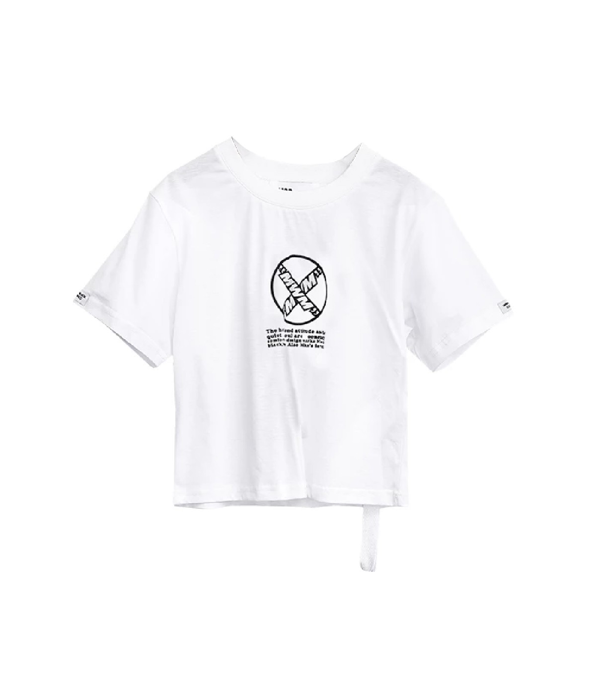 Mod Wave Movement - Camiseta Cropped Color Wings - White