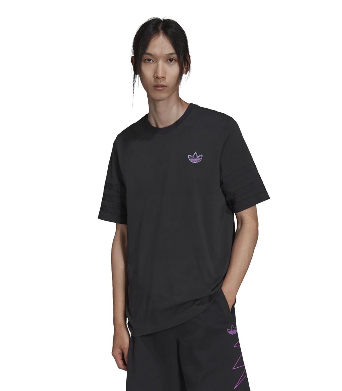 Adidas - Camiseta Speed Stripe T - Negro