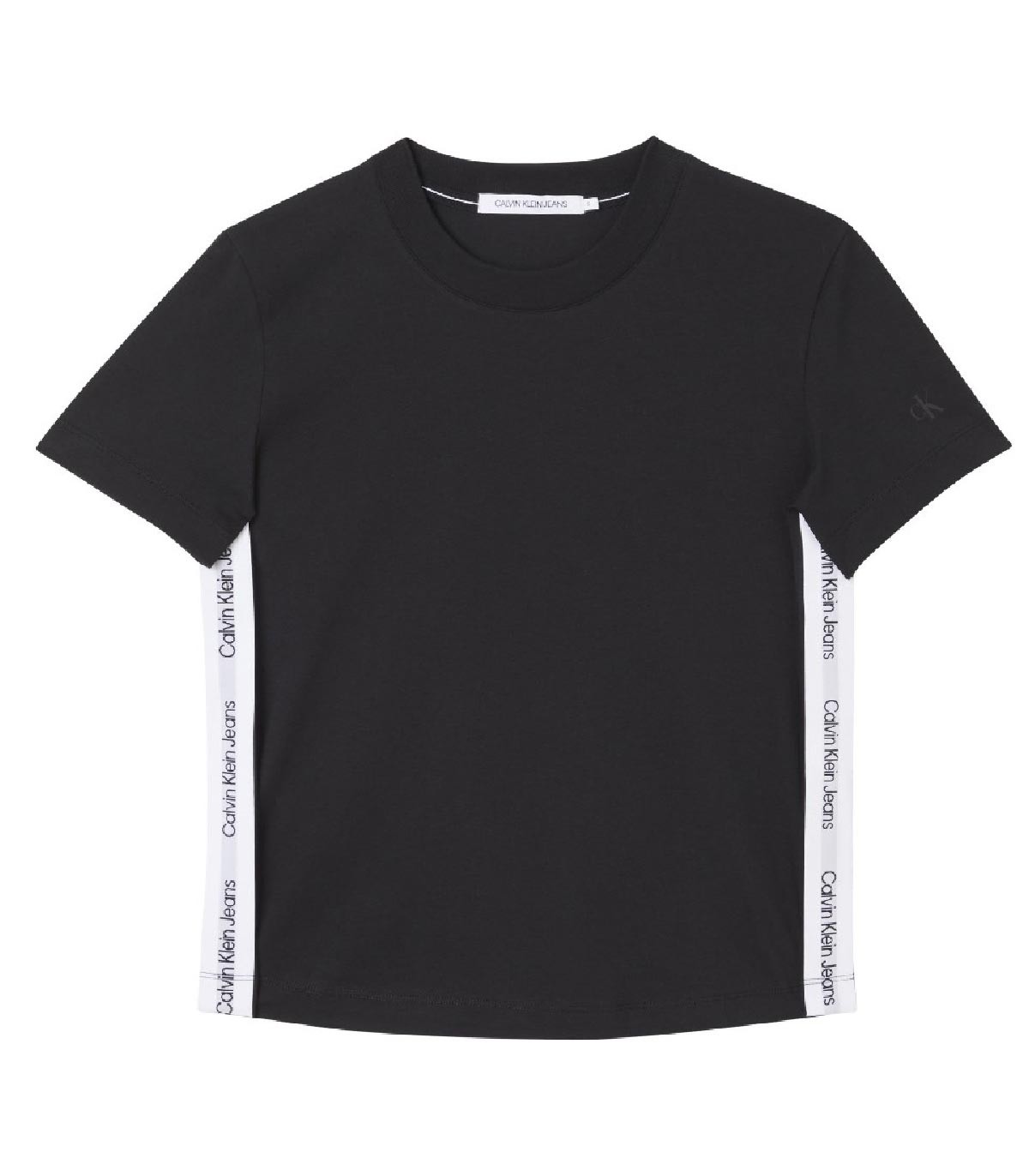 Calvin Klein Jeans - Camiseta Side Contrast Tape - Negro
