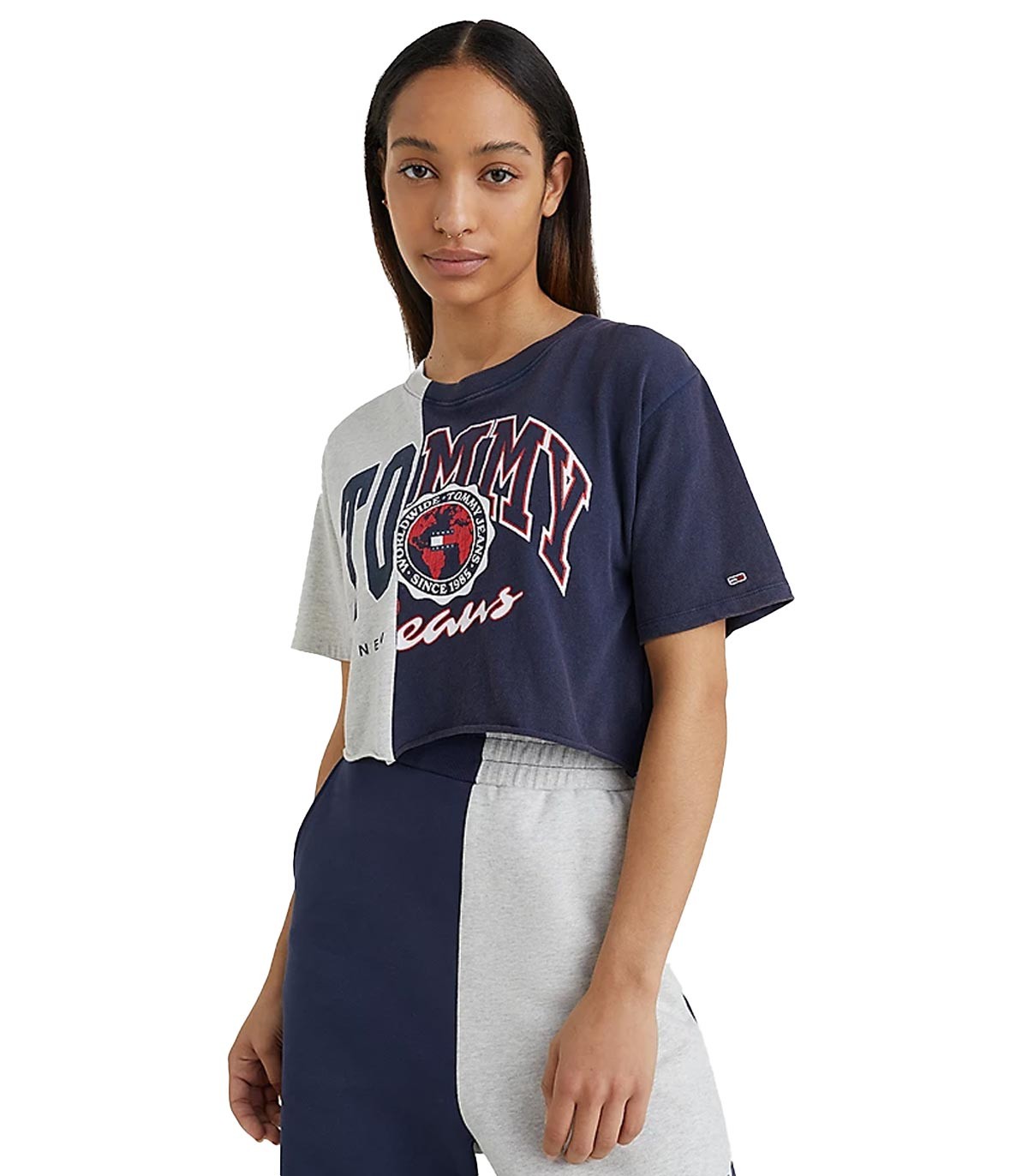 Tommy Jeans - Camiseta Cropped con Gráfico