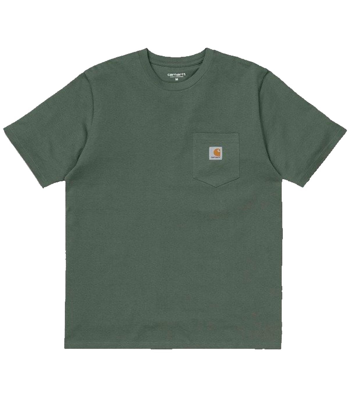 Carhartt Wip - Camiseta con Bolsillo y Logo - Verde