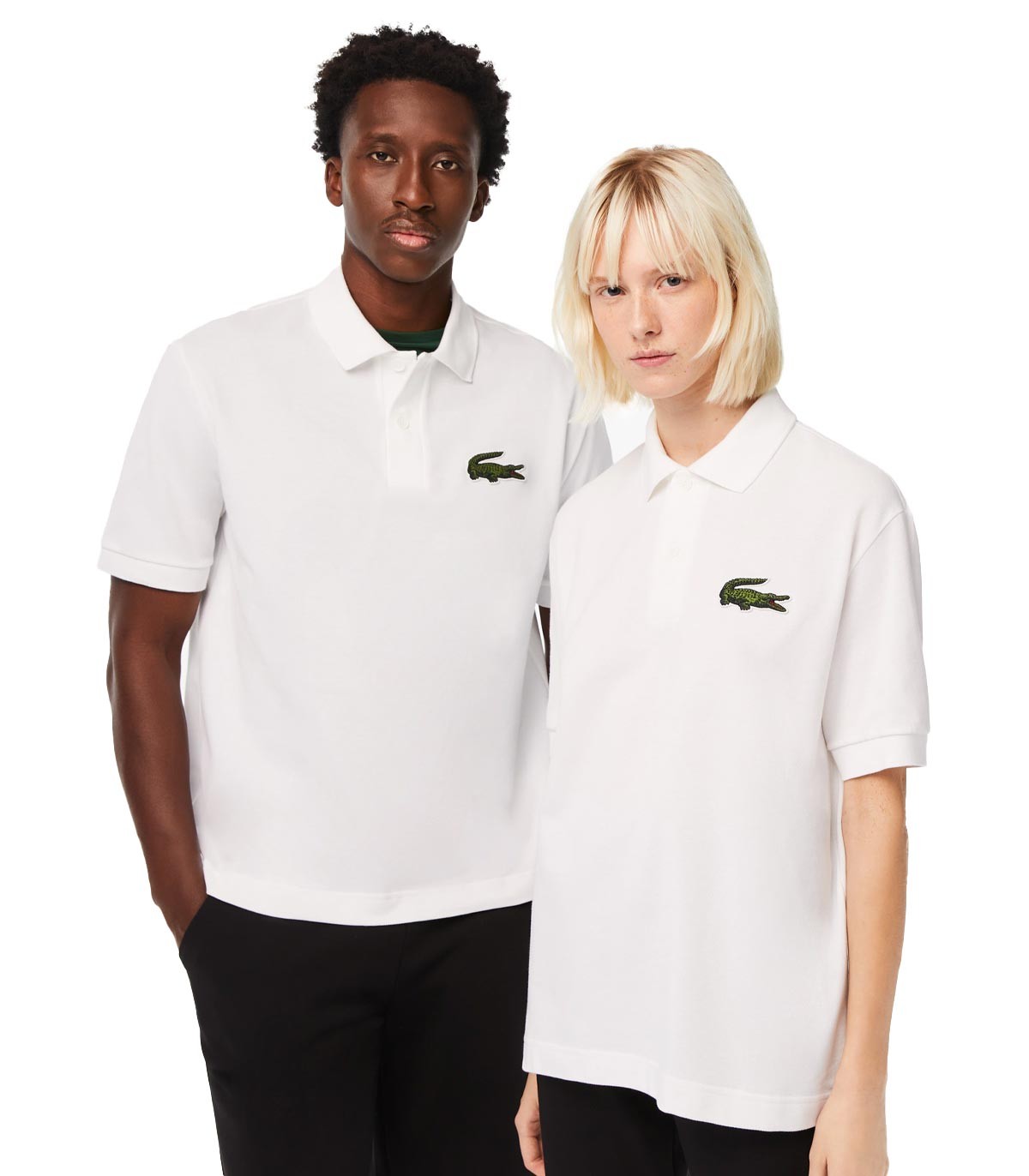 Lacoste - Polo Unisex Loose Fit - Blanco