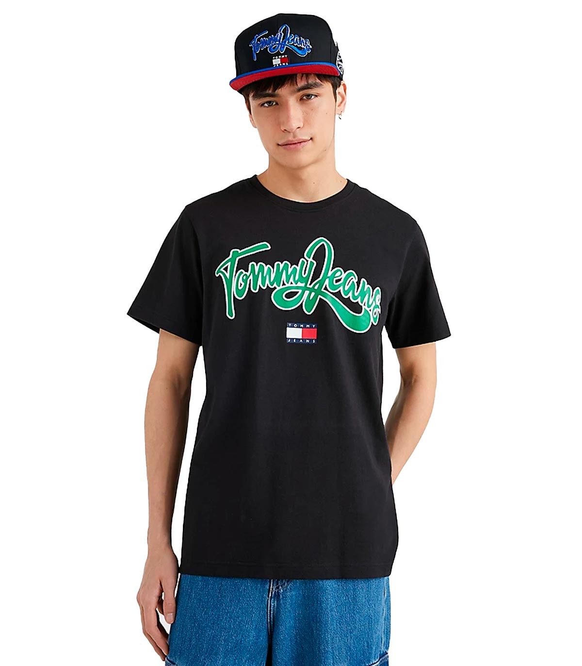 Tommy Jeans - Camiseta College Pop - Negro