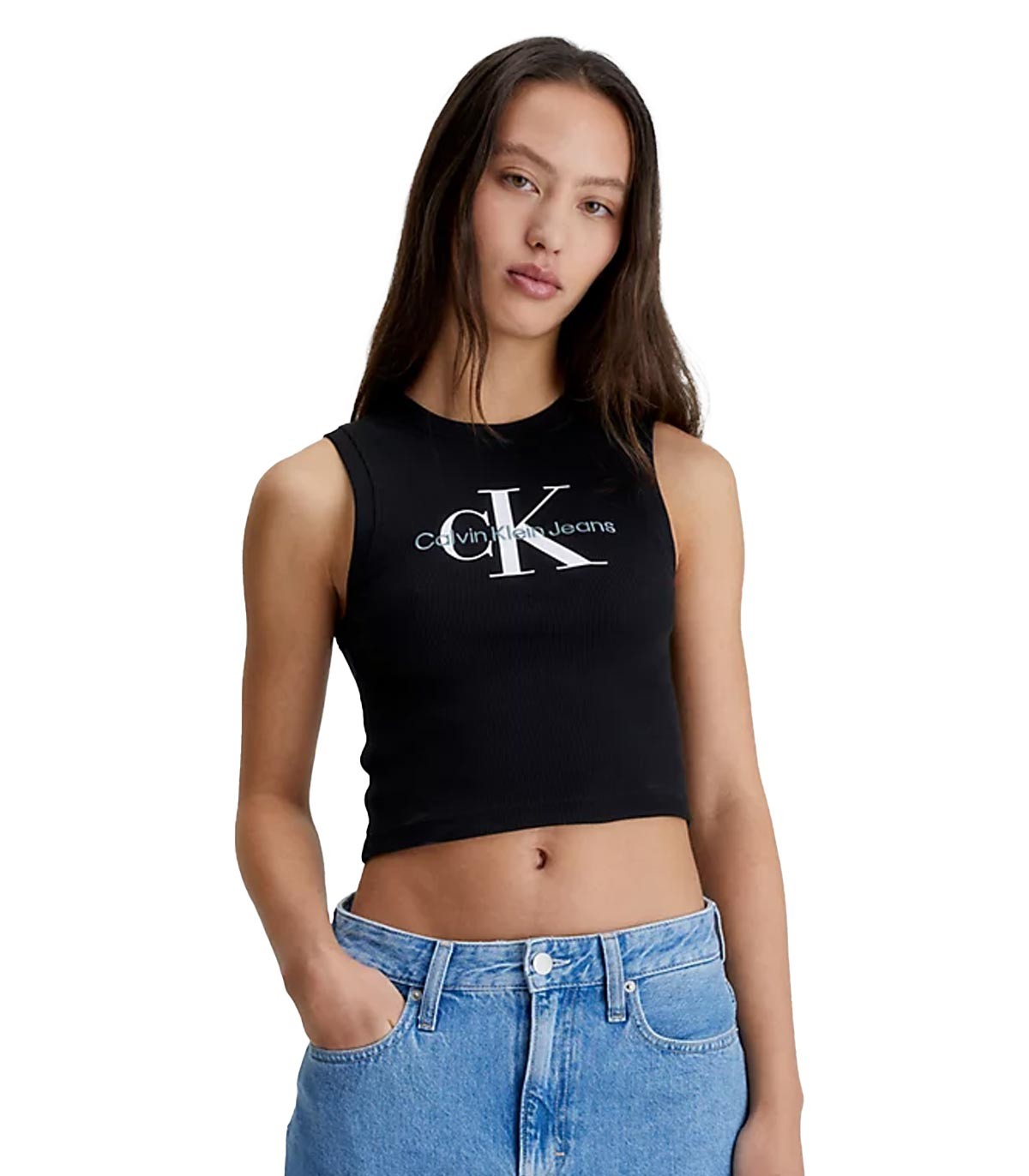 Calvin Klein - Camisetas Archival Monologo Ri, Beh - Negro
