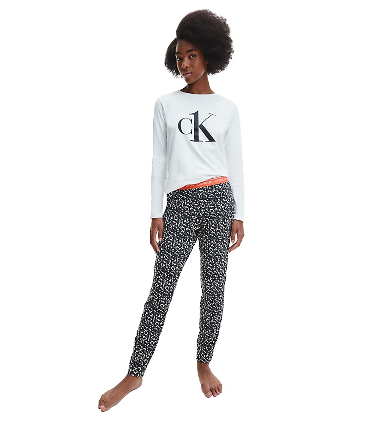 Calvin Klein - Conjunto de Pijama CK One - BLANCO