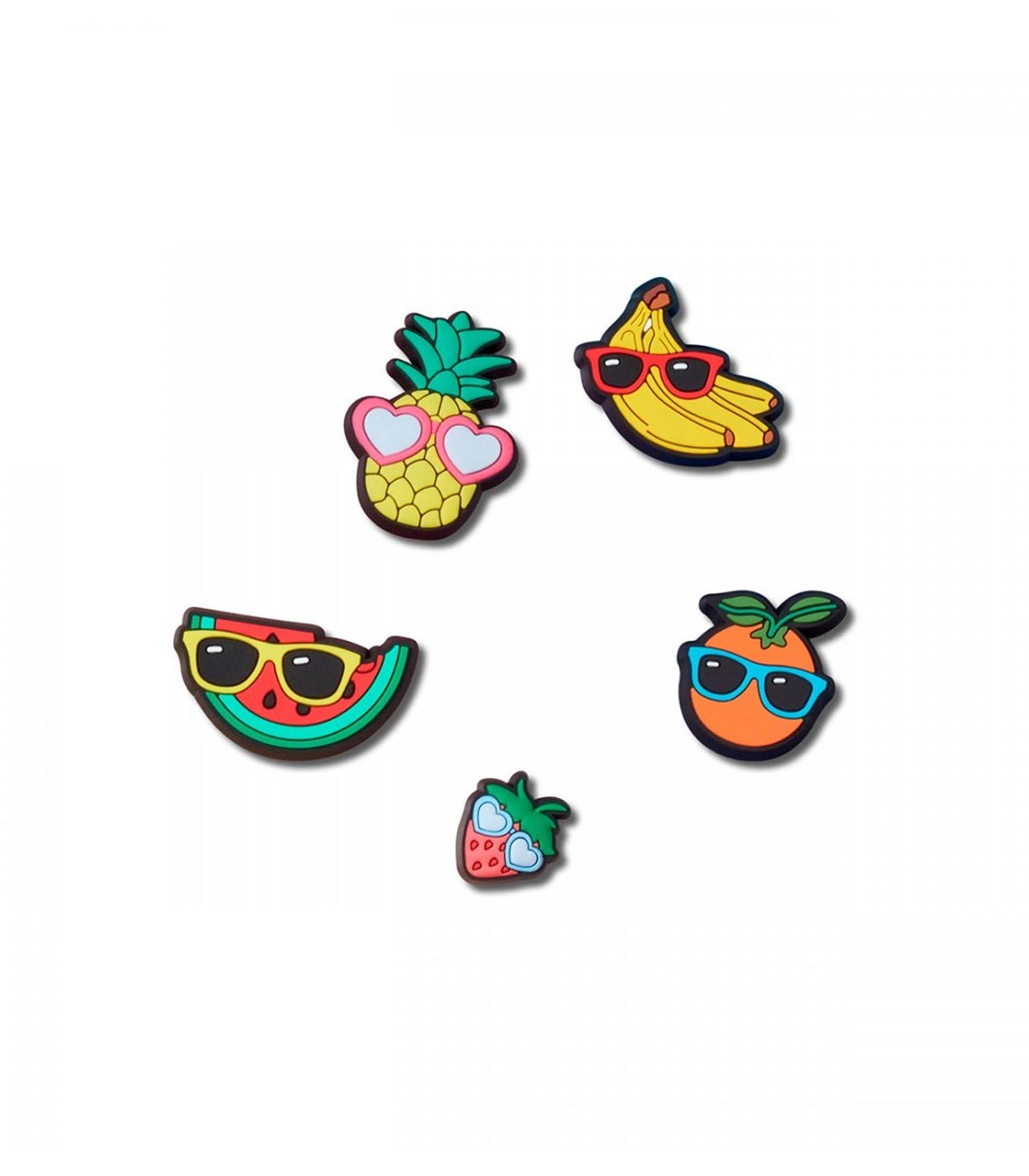 Crocs - Jibbitz™ Pack 5 Pines de Fruta con Gafas - MULTICOLOR