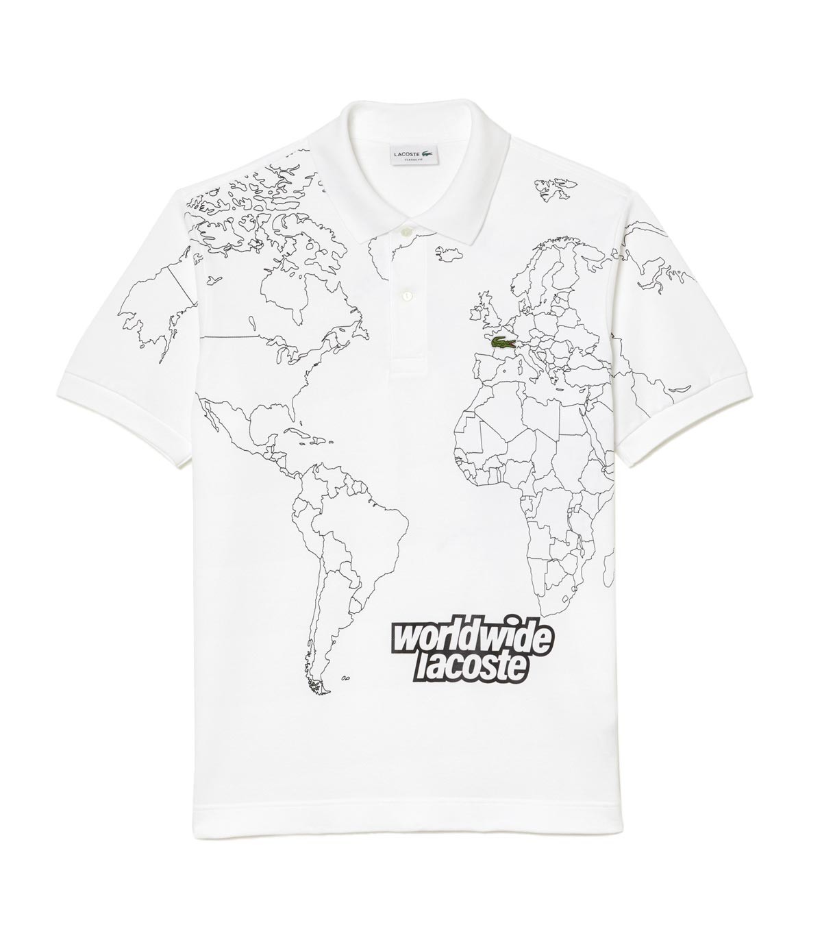 Lacoste - Polo en Piqué de Algodón con Print - Blanco