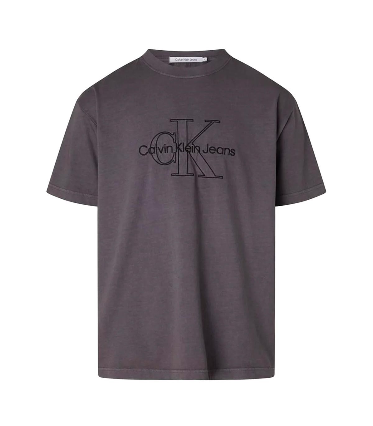 Calvin Klein - Camisetas Monologo Washed Tee, Pt2 - Negro