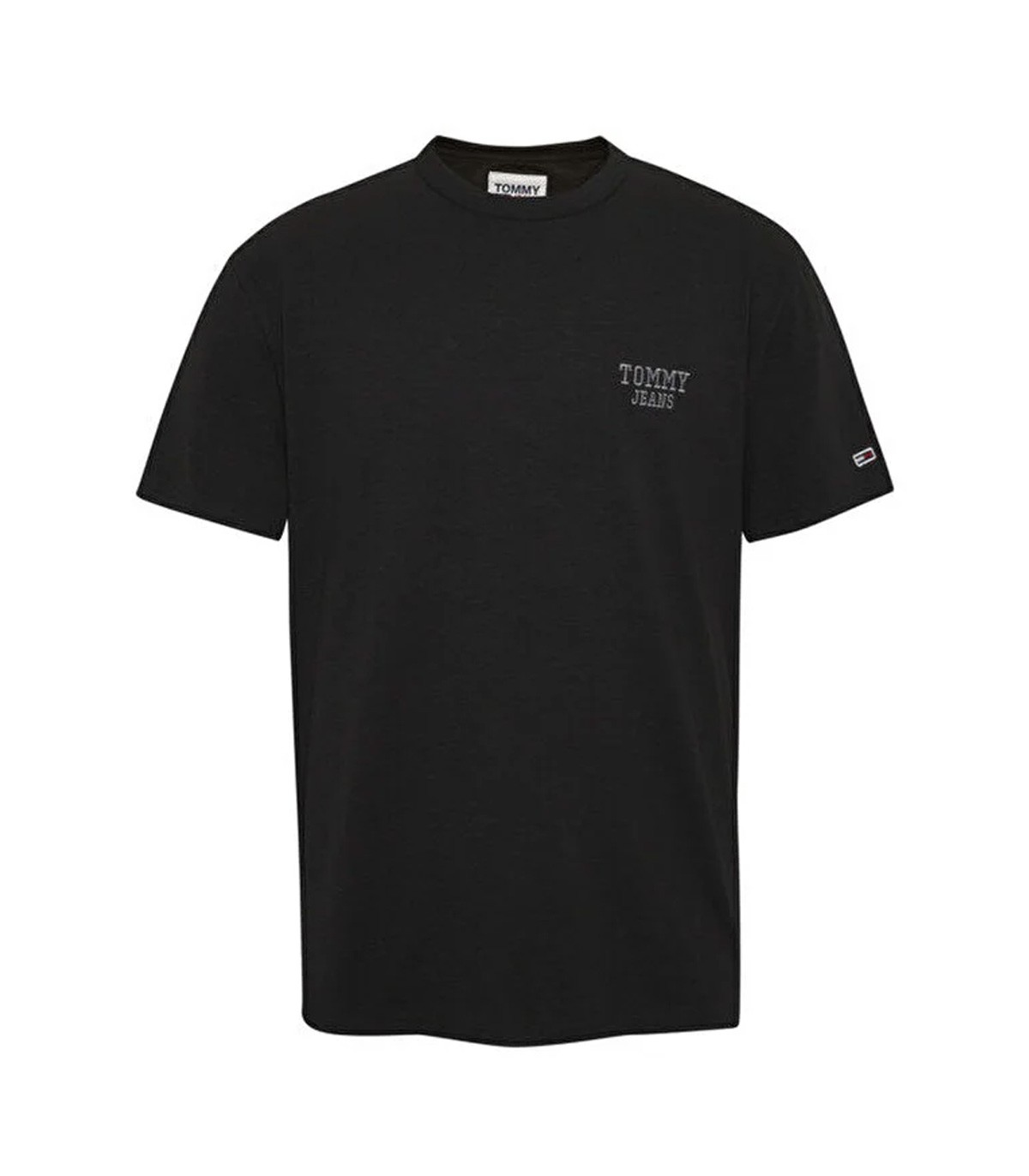 Tommy Jeans - Camiseta con Logo Bordado - Negro