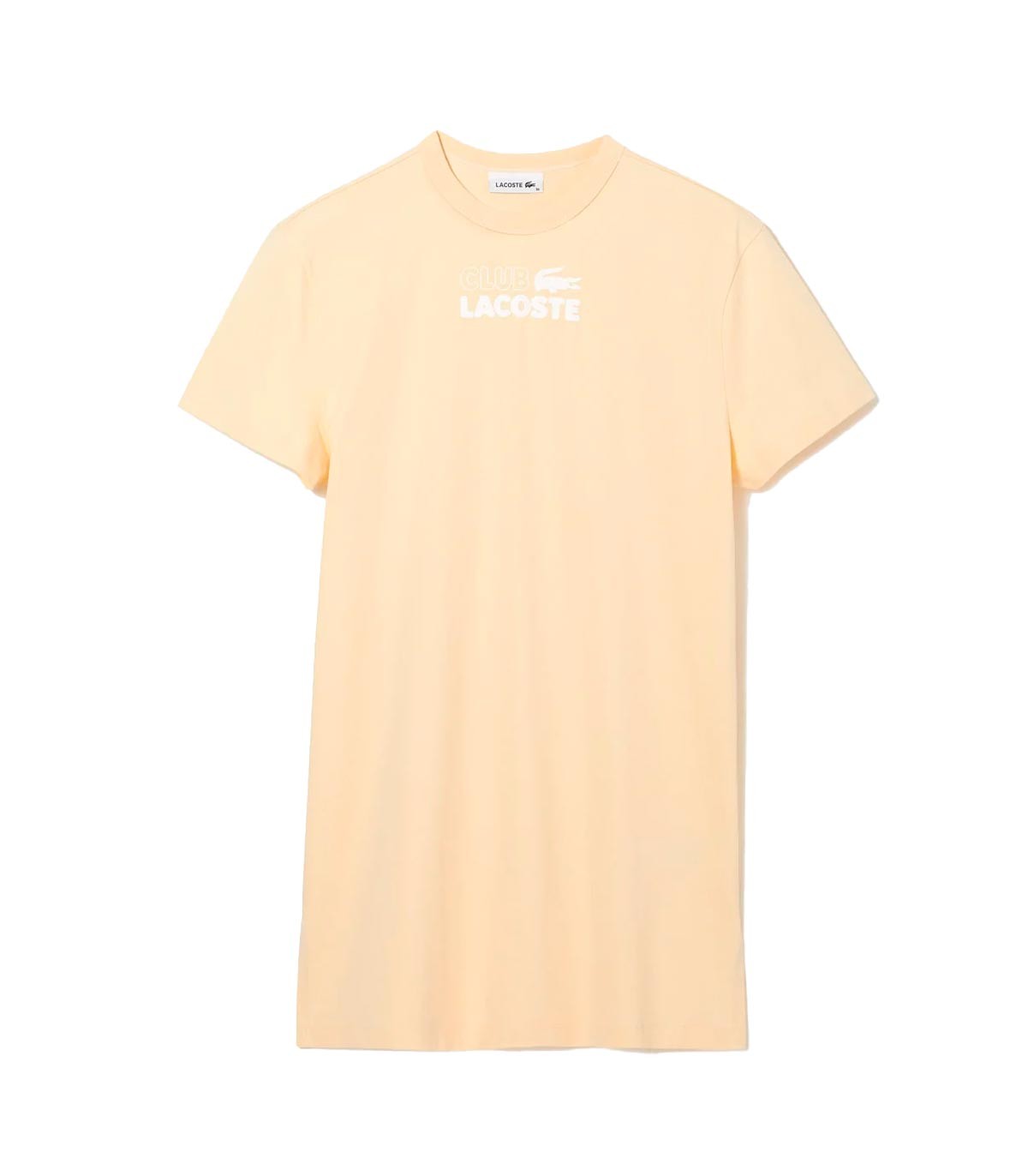 Lacoste - Vestido Camiseta con Logo - Amarillo