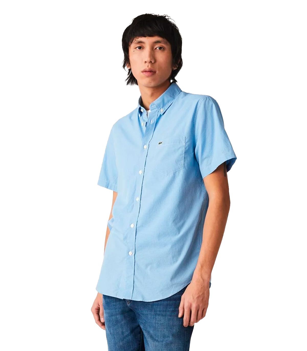 Lacoste - Camisa Regular Fit - Azul