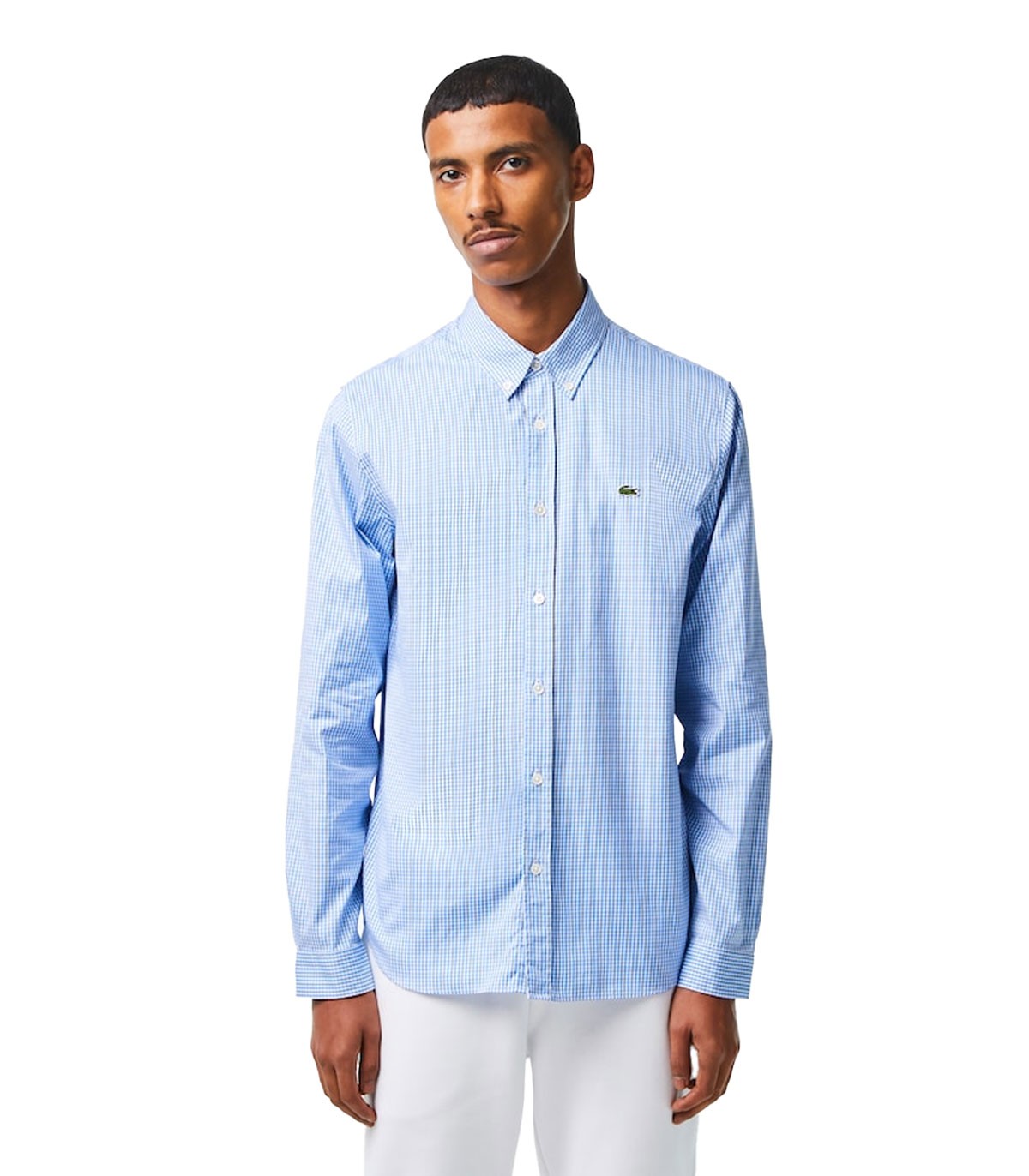 Lacoste - Camisa De Cuadros Con Logo - Azul