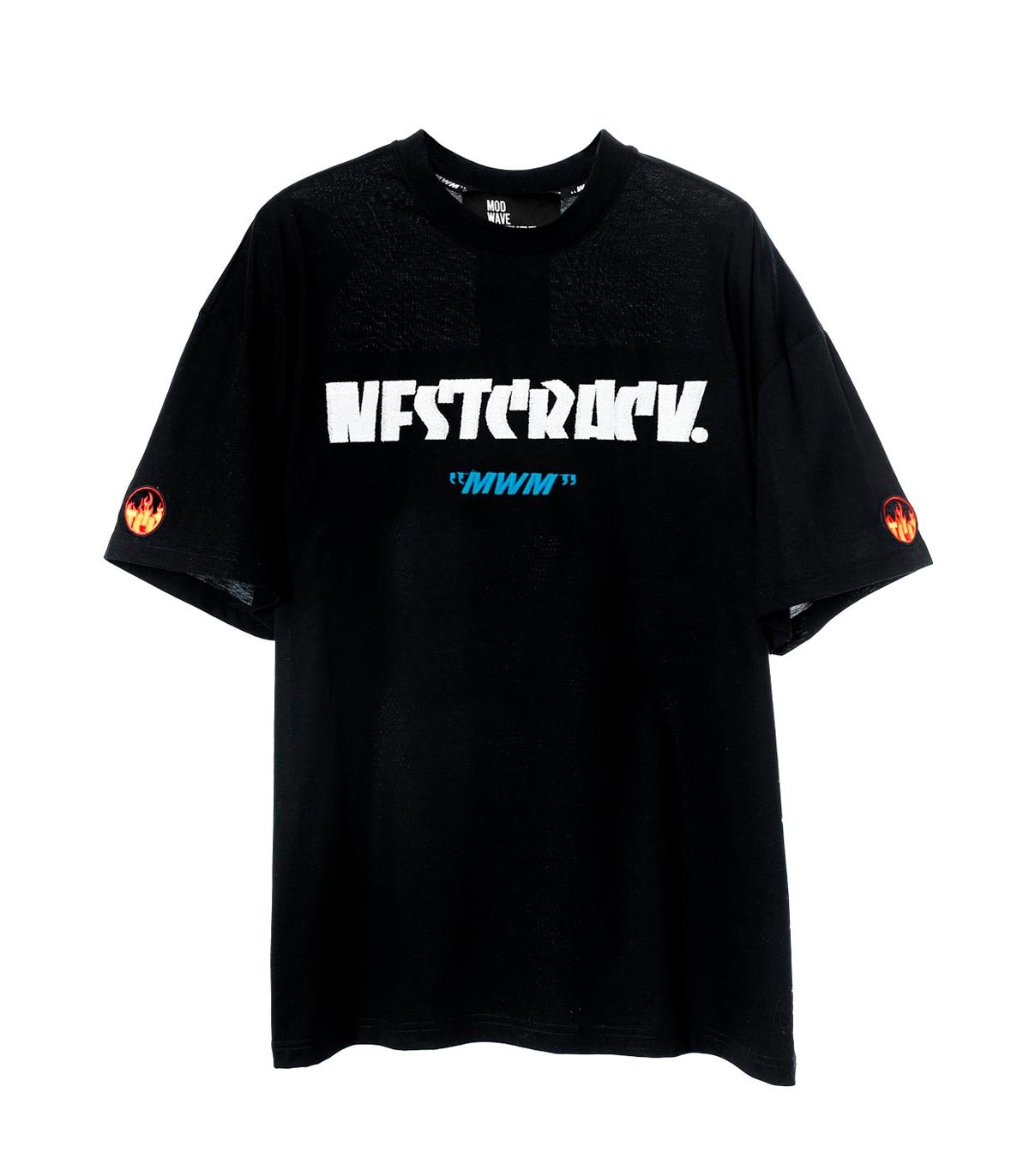 Mod Wave Movement - Camiseta Nestcrack - Negro