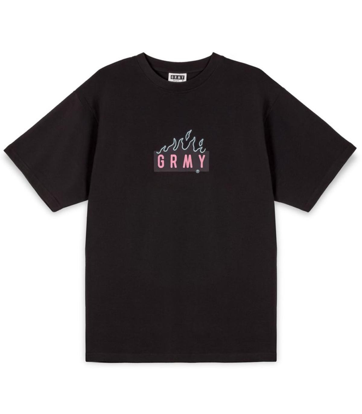 Grimey - Camiseta Oversized "Melted Stone" - Negro