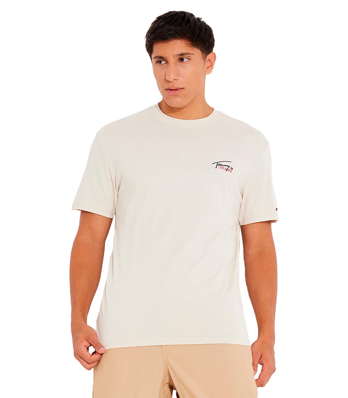 Tommy Jeans - Camiseta con Logo - Beige
