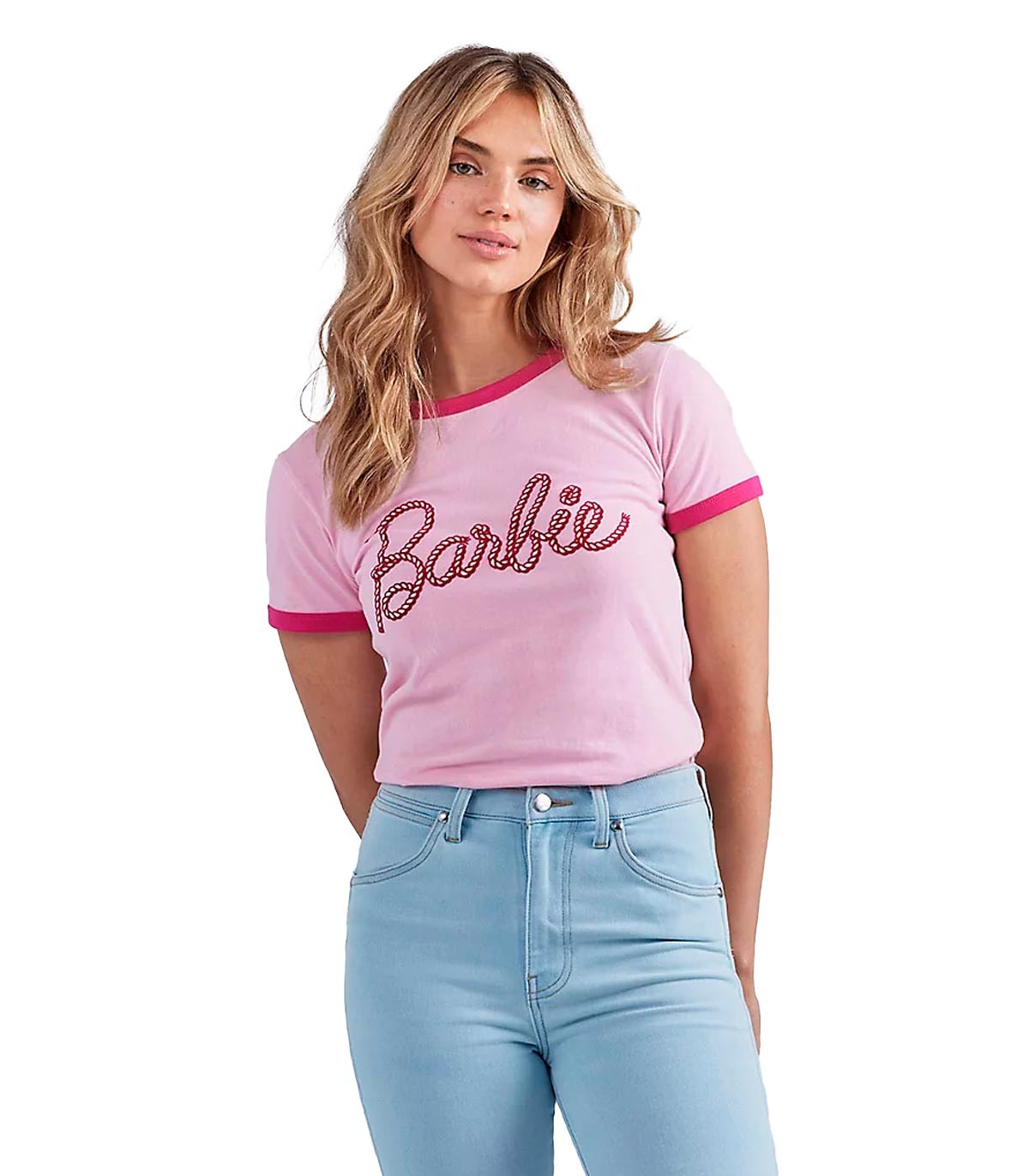 Wrangler x Barbie - Camiseta con Logo Slim Ringer