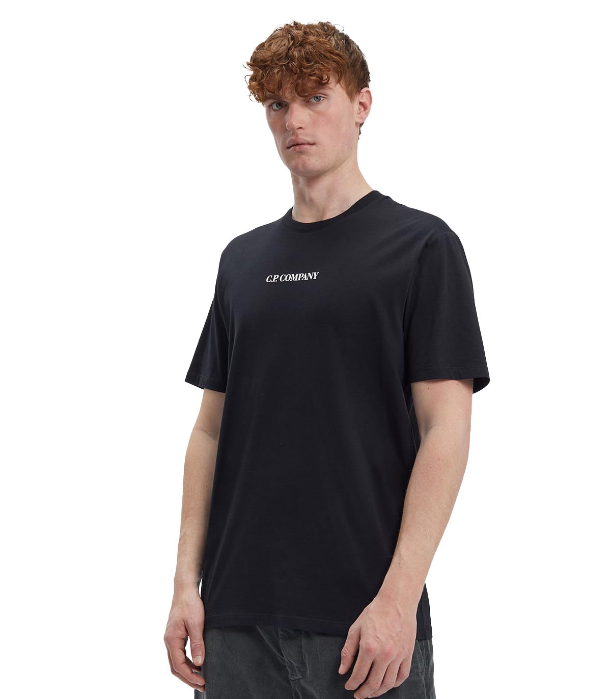 C.P. Company - Camiseta 30/1 Blurry Logo - Negro