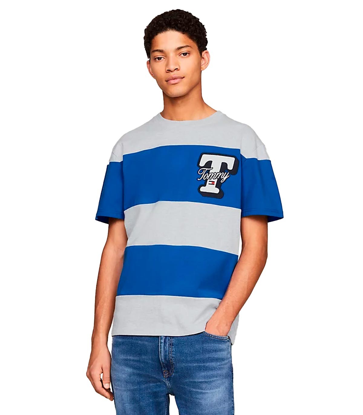 Tommy Jeans - Camiseta Letterman - Azul