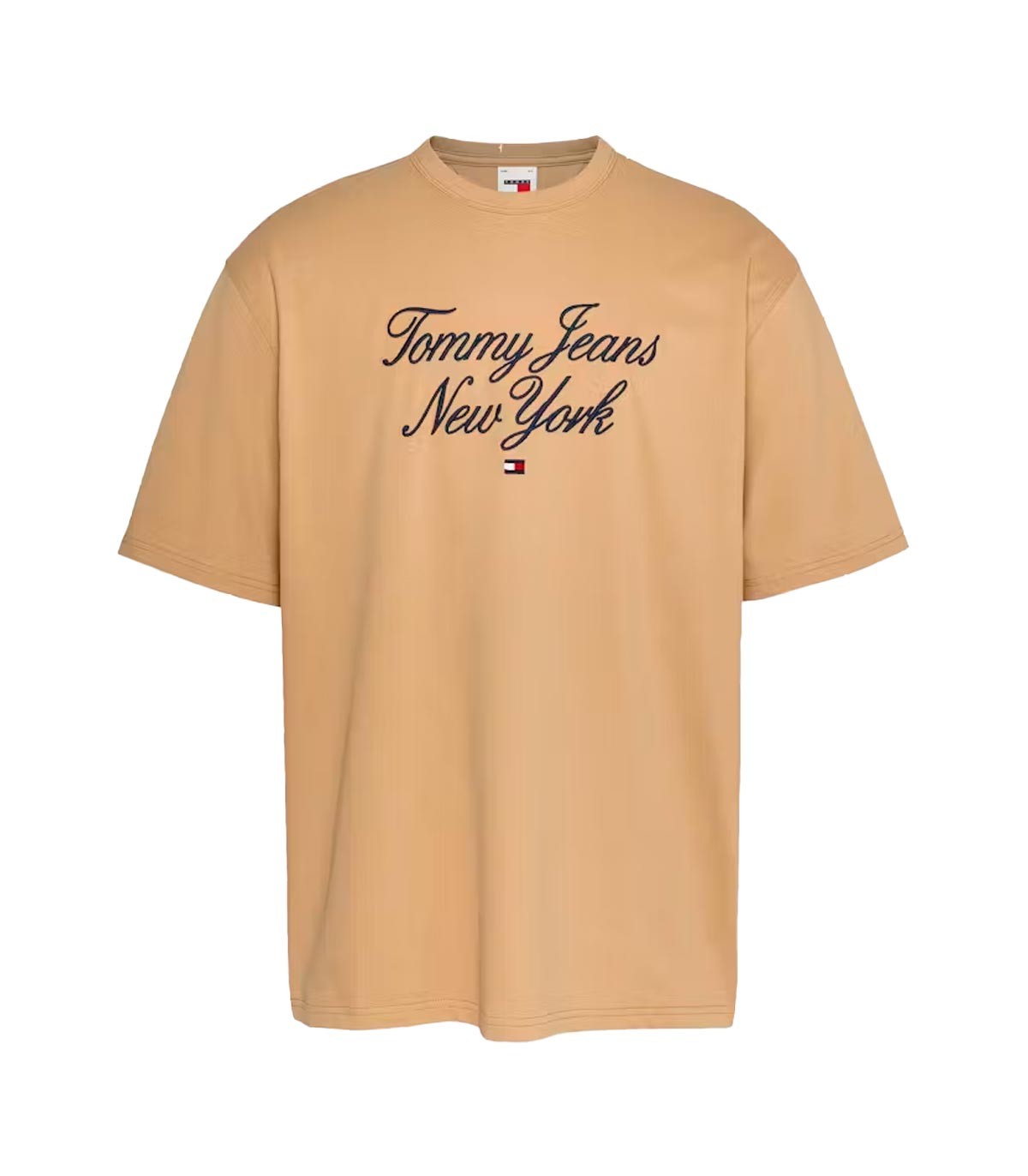Tommy Jeans - Camiseta Oversized Luxe Serif NY - Beige