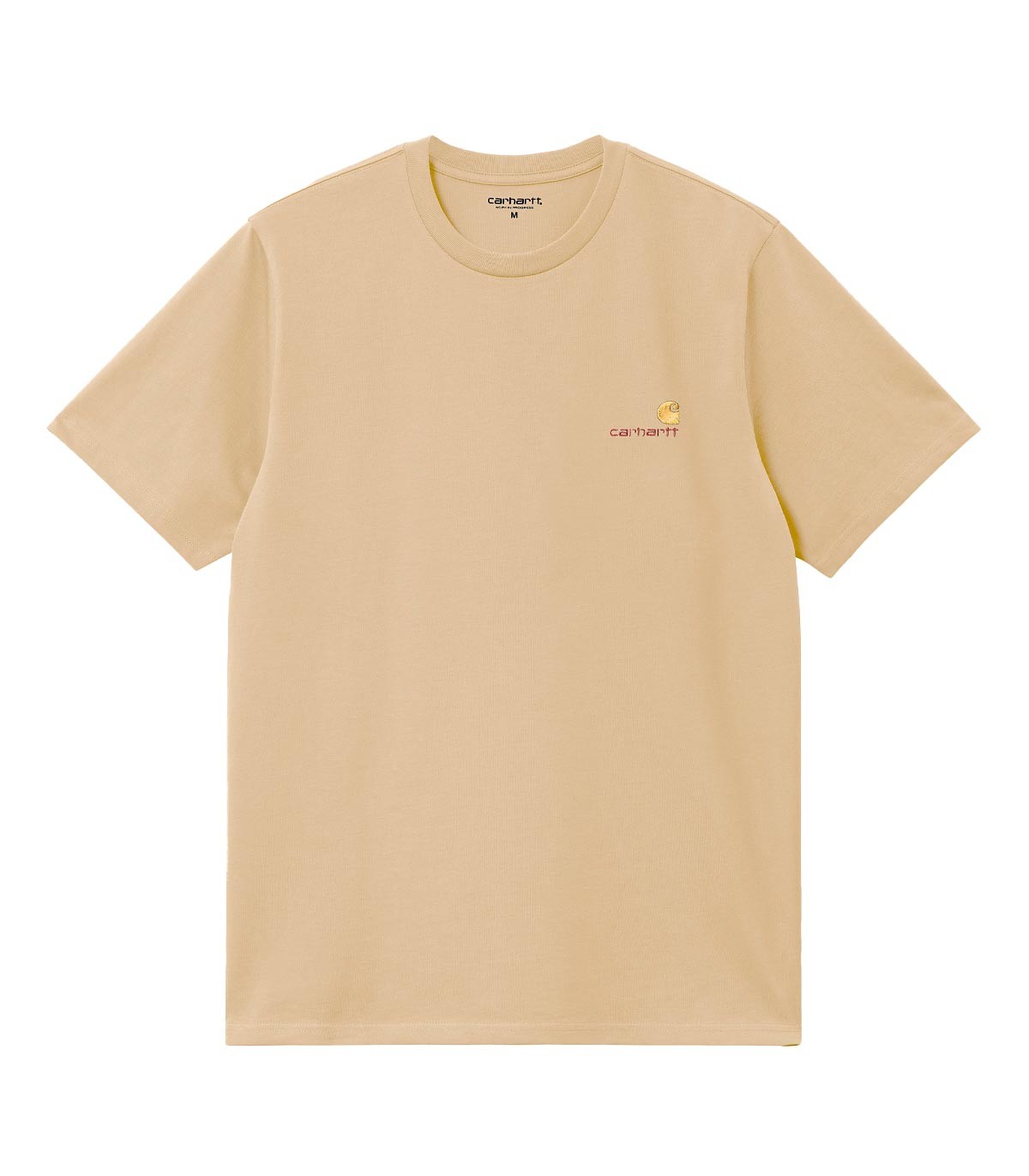 Carhartt WIP - Camiseta S/S American Script - Beige