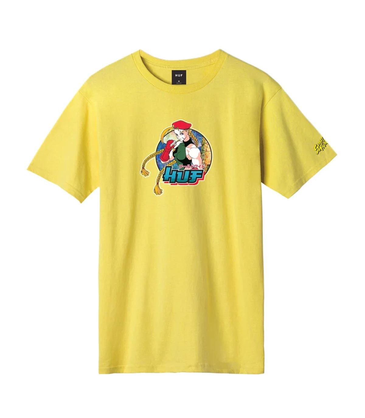 HUF - Camiseta Cammy Street Fighter II - Amarillo
