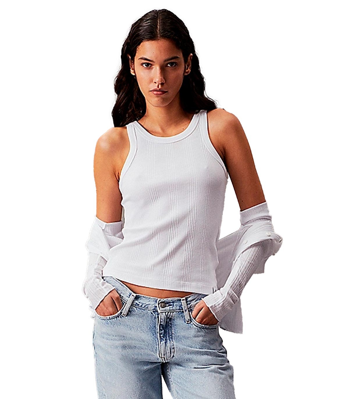Calvin Klein - Camiseta De Tirantes Slim - Blanco