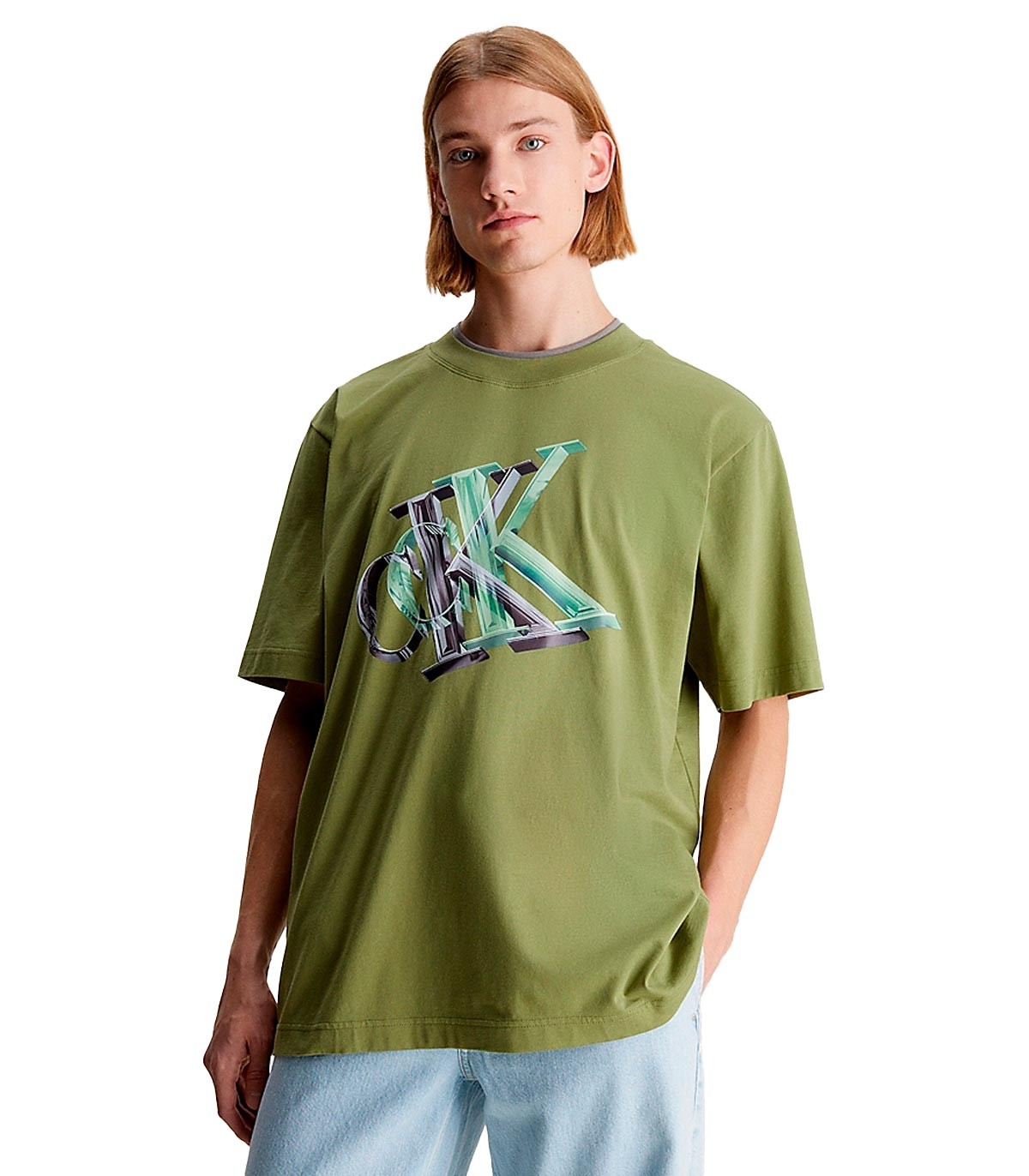 Calvin Klein - Camiseta Con Logo 3D Monográfico