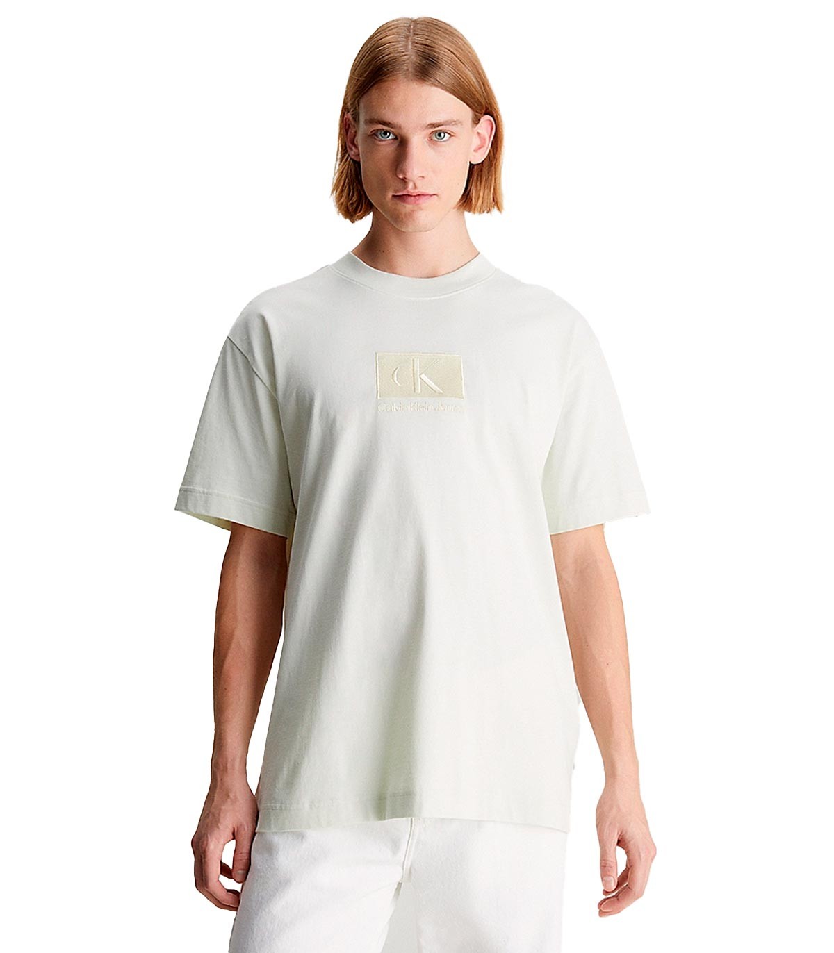 Calvin Klein - Camiseta Con Logo Bordado - Blanco