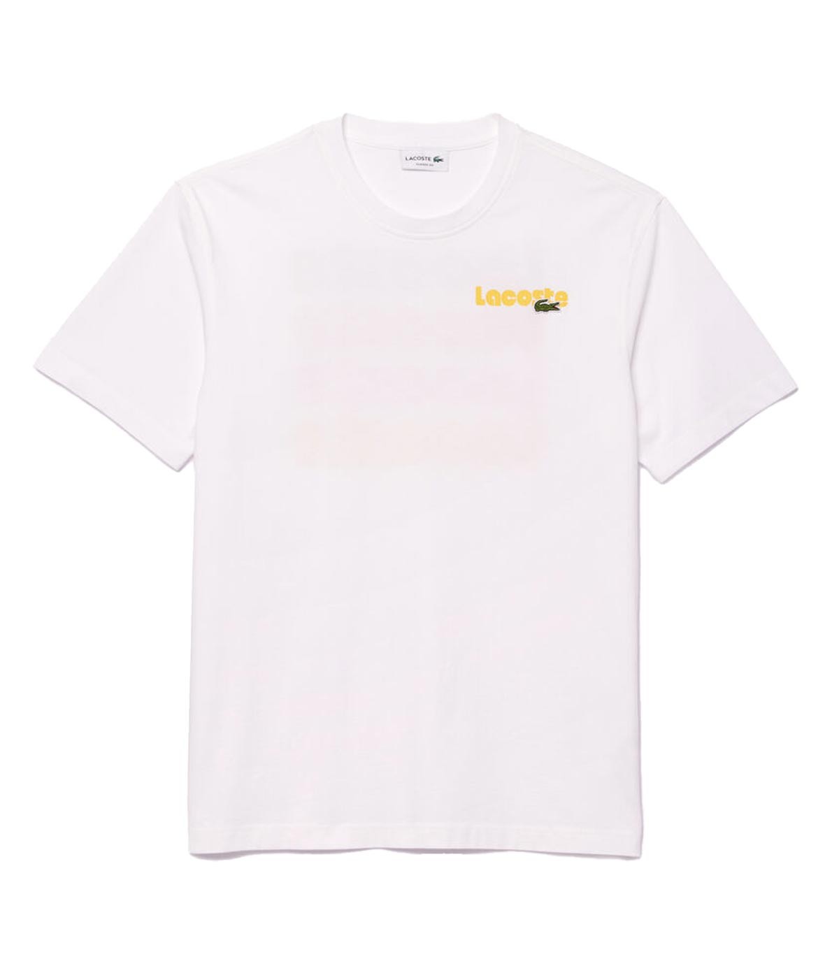 Lacoste - Camiseta de Efecto Lavado - Blanco
