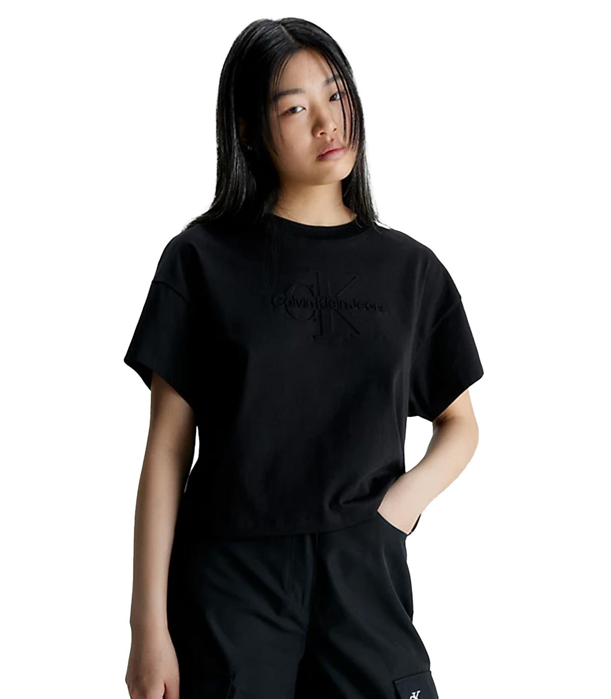 Calvin Klein - Camiseta con Monograma - Negro