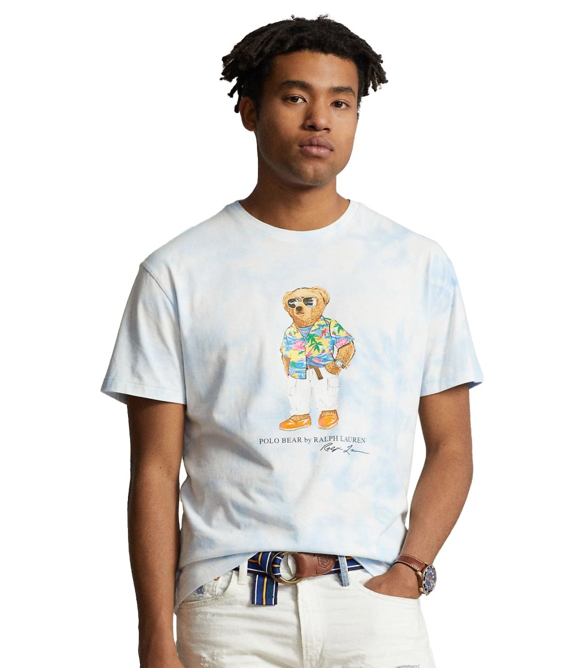 Polo Ralph Lauren - Camiseta Tie-Dye Bear - Azul