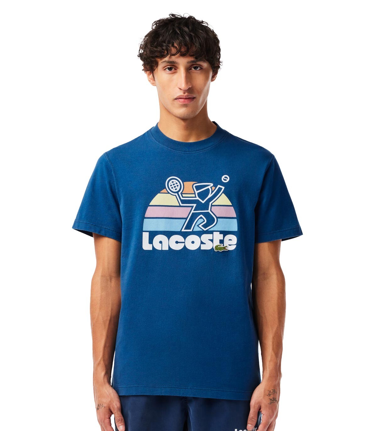 Lacoste - Camiseta Tennis Print - Azul