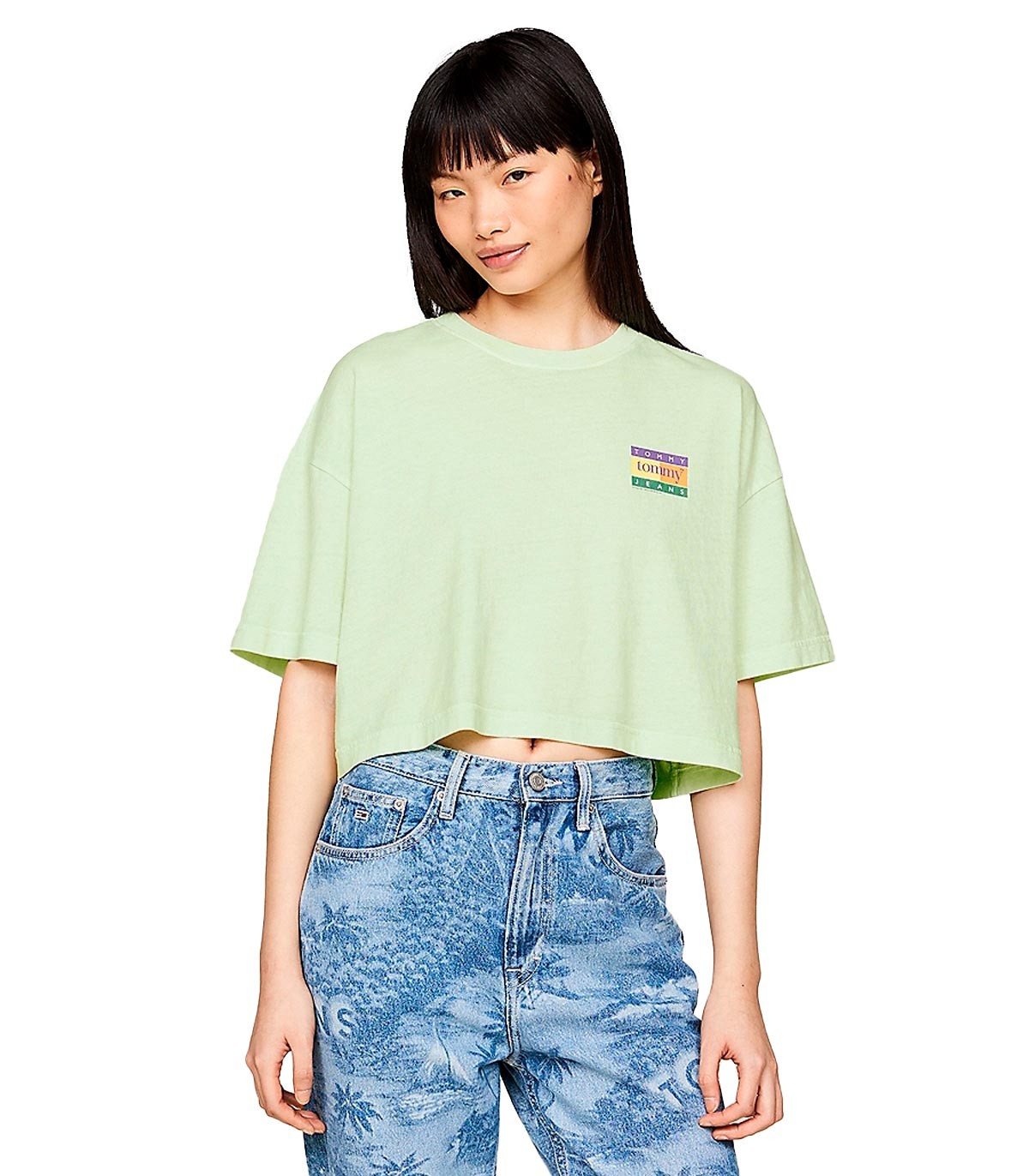 Tommy Jeans - Camiseta Oversize Con Logo Trasero - Verde