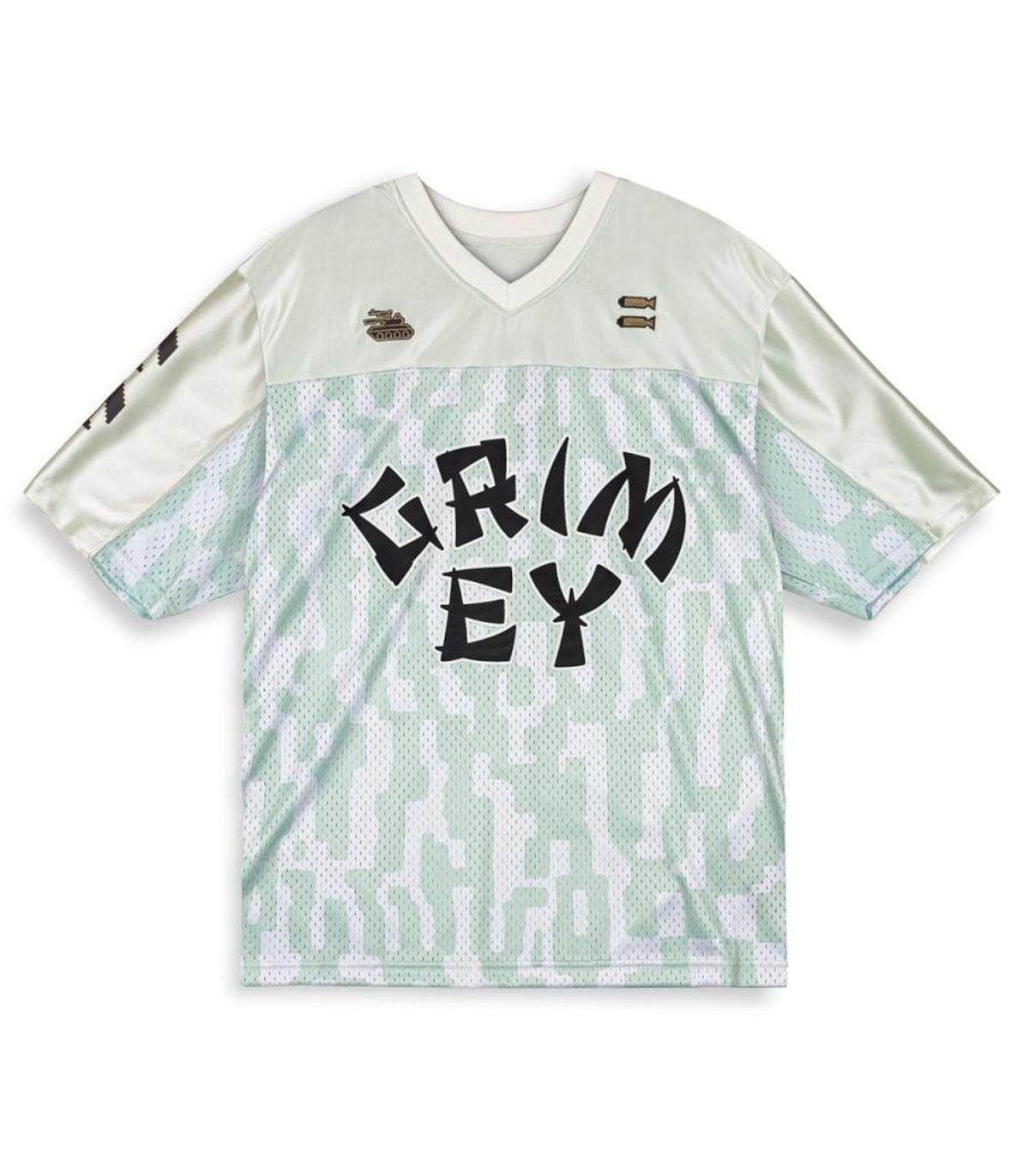 Grimey - Camiseta Lucky Dragon Mesh - Blanco