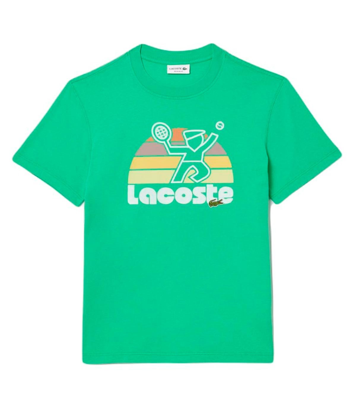 Lacoste - Camiseta Con Estampado De Tenis - Multicolor
