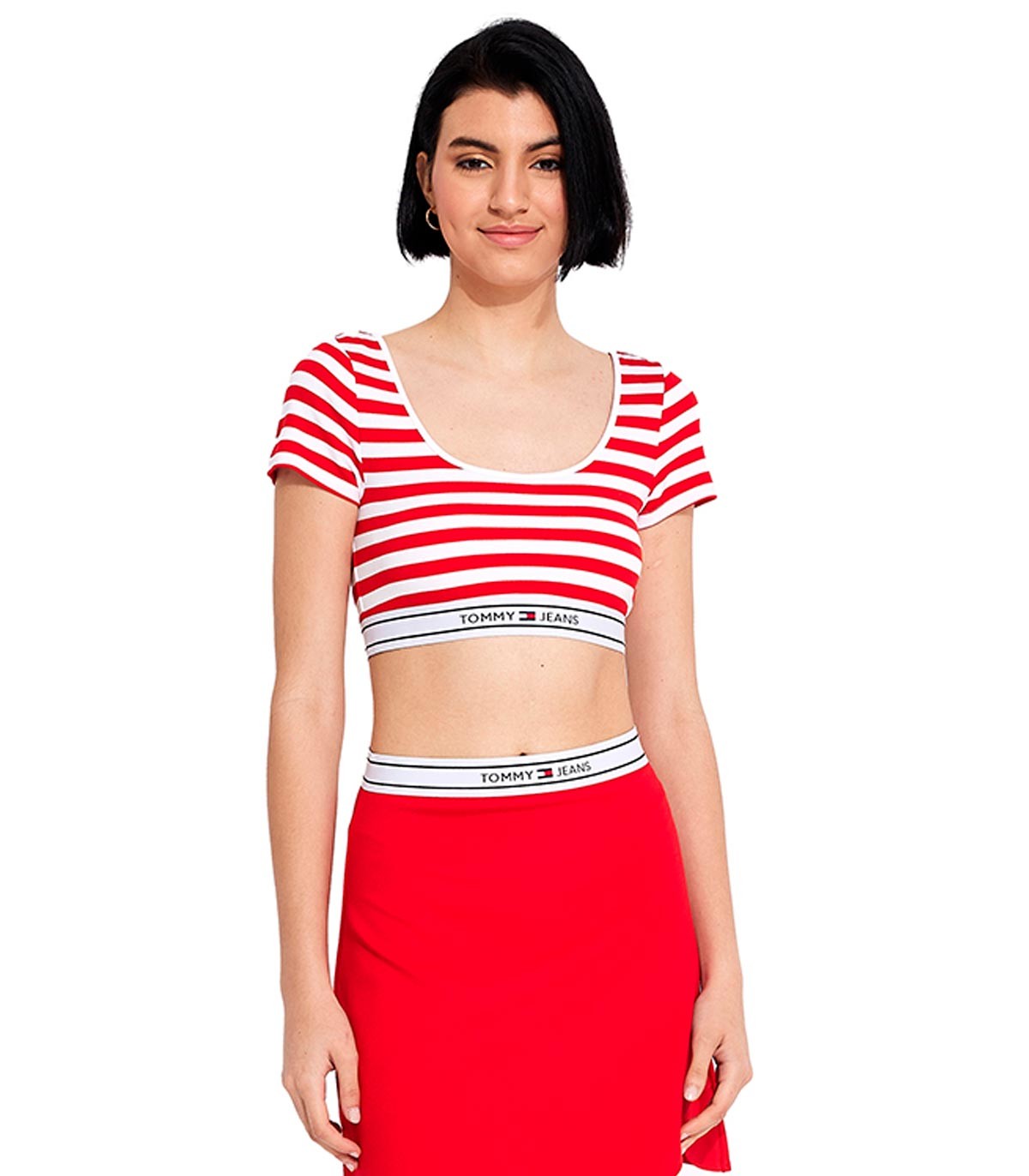 Tommy Jeans - Top A Rayas Con Logo