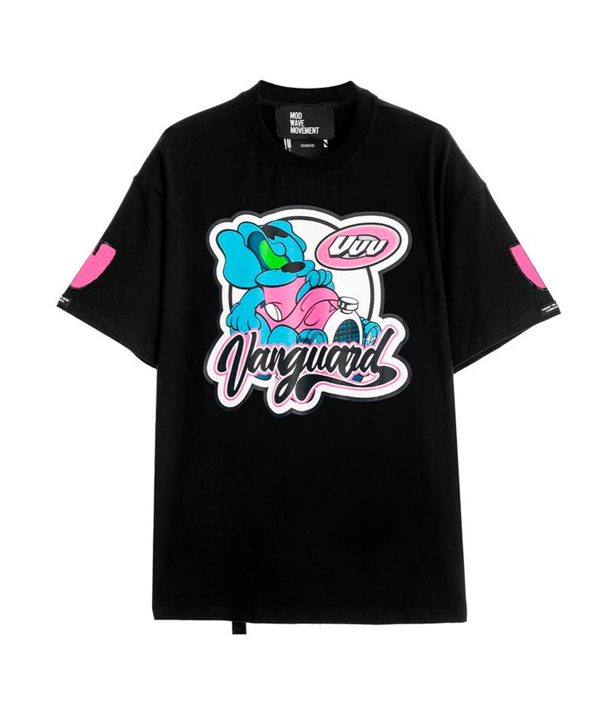 Mod Wave Movement - Camiseta Vanguards Dog Capsule - Negro