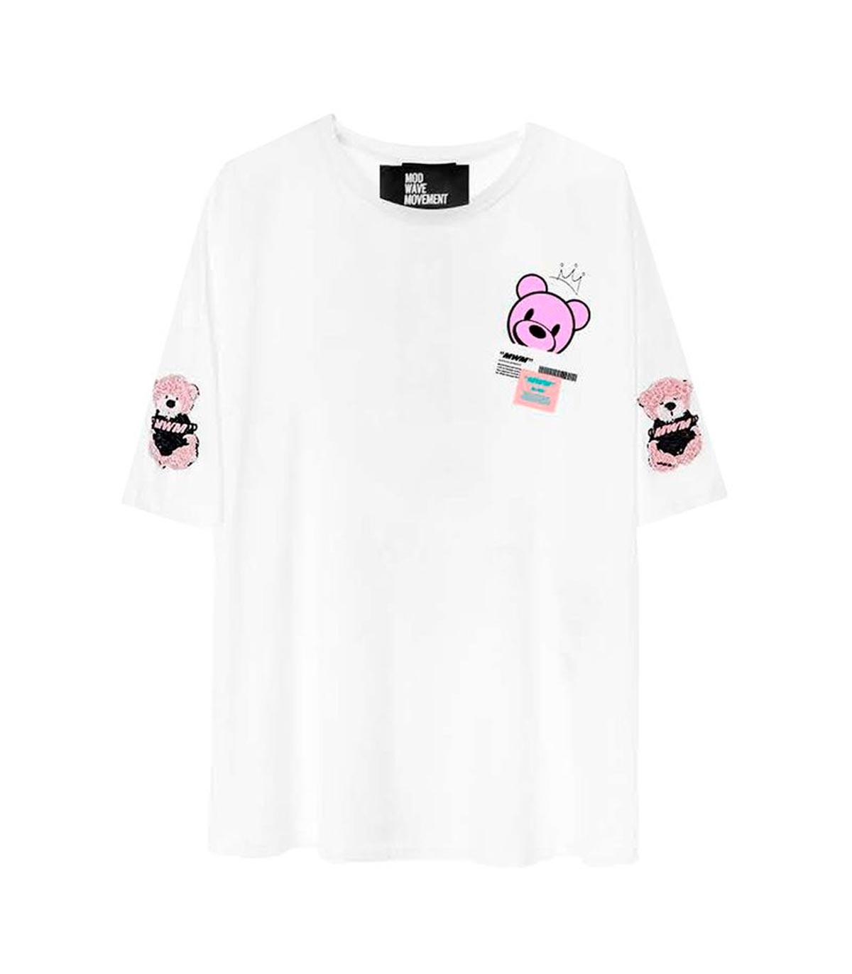 Mod Wave Movement - Camiseta Teddy Capsule - Blanco