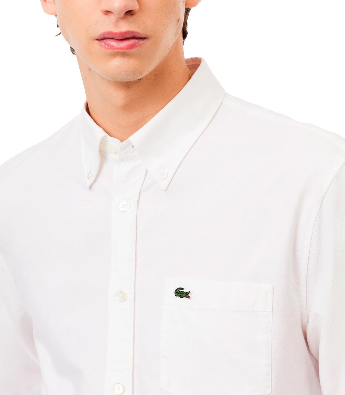 Lacoste - Camisa Lisa Con Logo