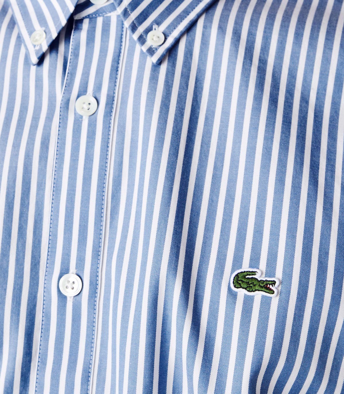 Lacoste - Camisa A Rayas Con Logo