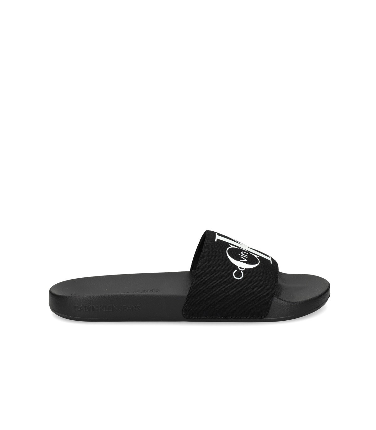 Calvin Klein - Sandalias Slide Monogram - Negro