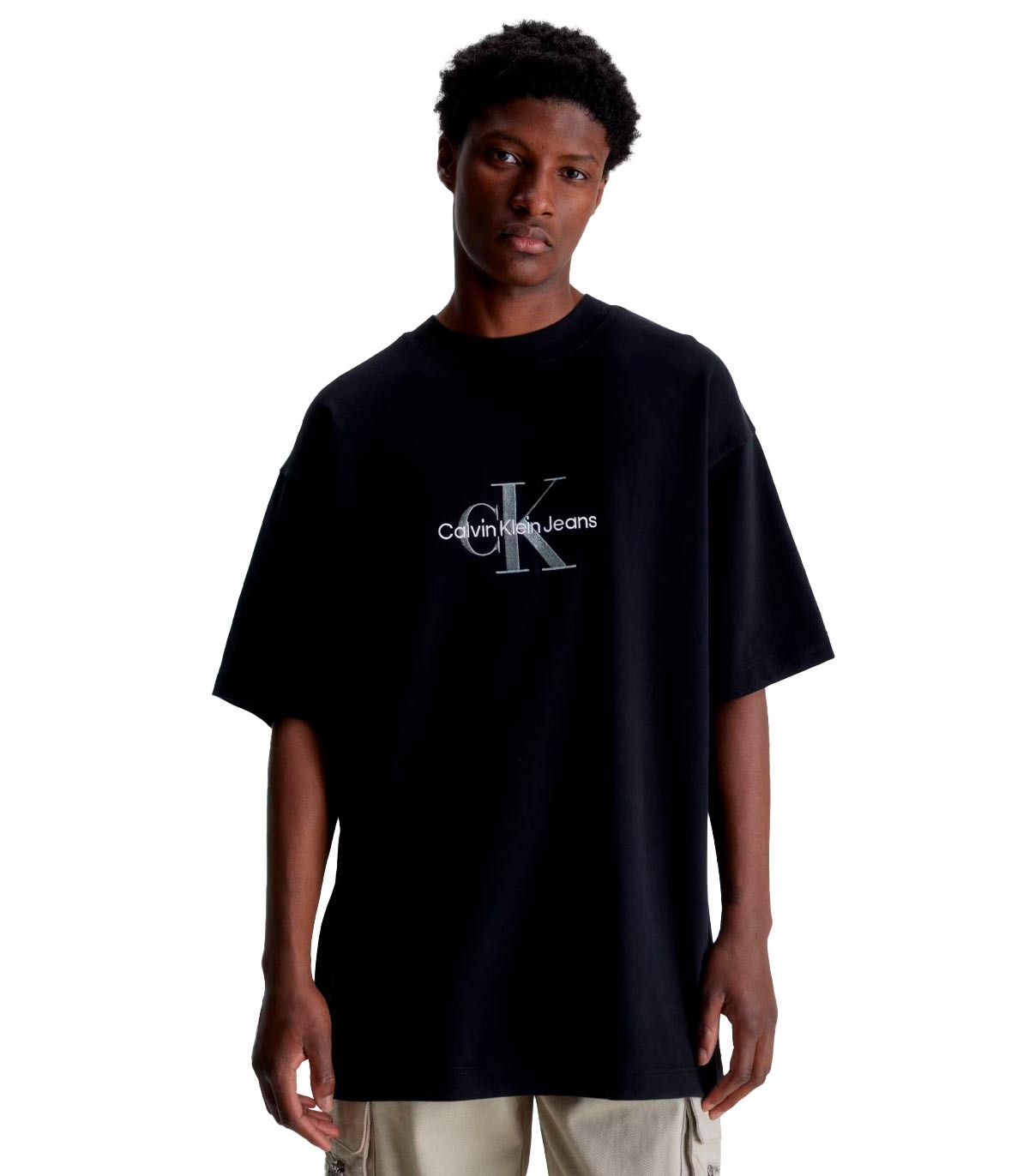 Calvin Klein - Camiseta Archival Monologo - Negro