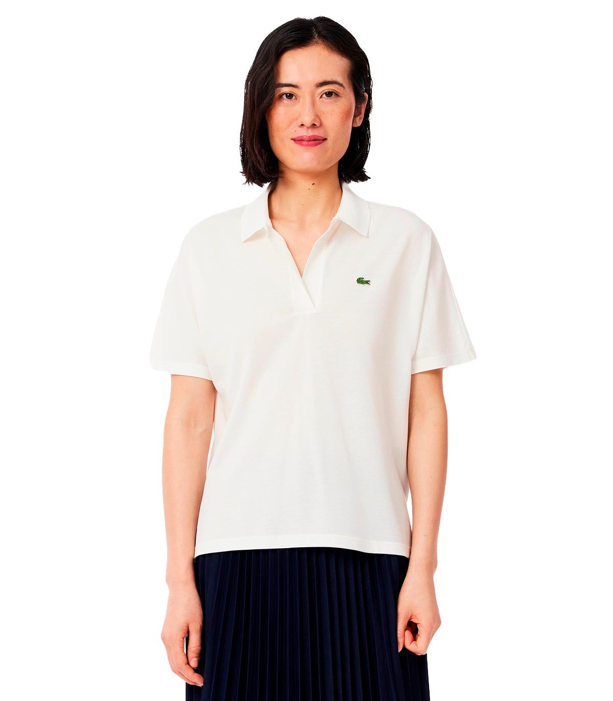 Lacoste - Polo Relaxed Fit Fluid - Blanco
