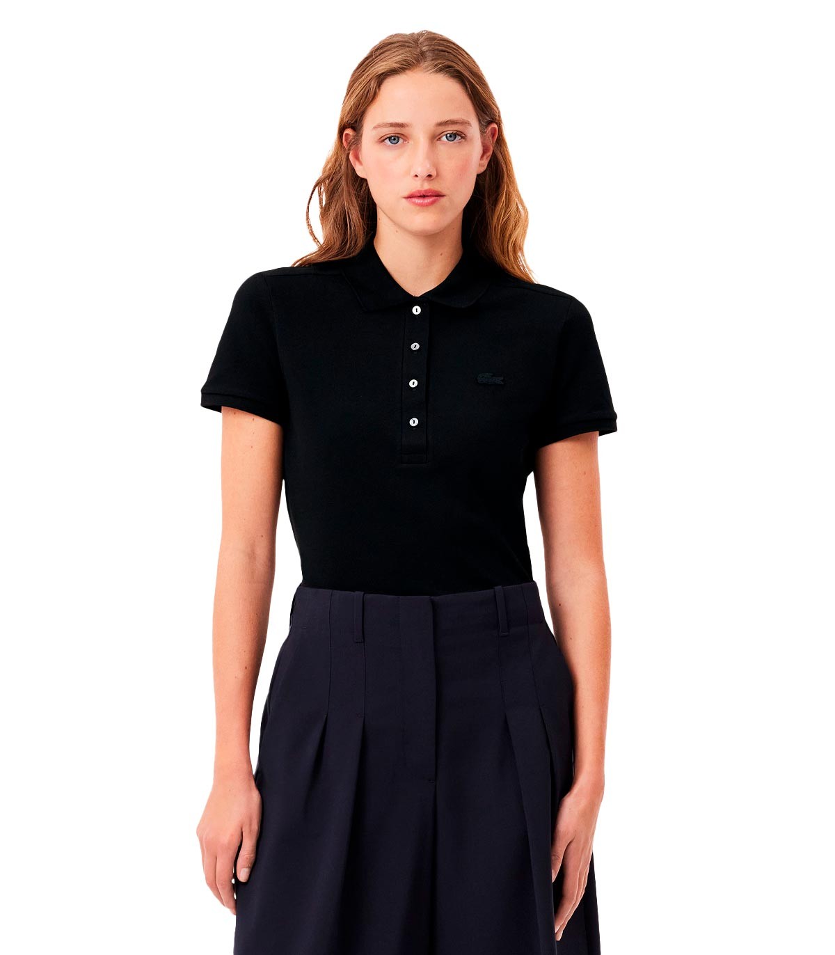 Lacoste - Polo Abotonado Con Logo - Negro
