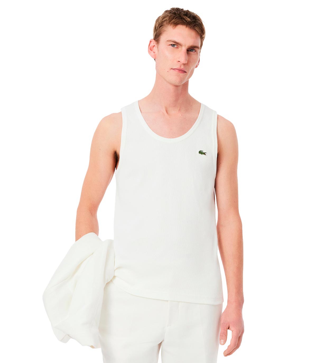 Lacoste - Camiseta De Tirantes Con Logo - BLANCO