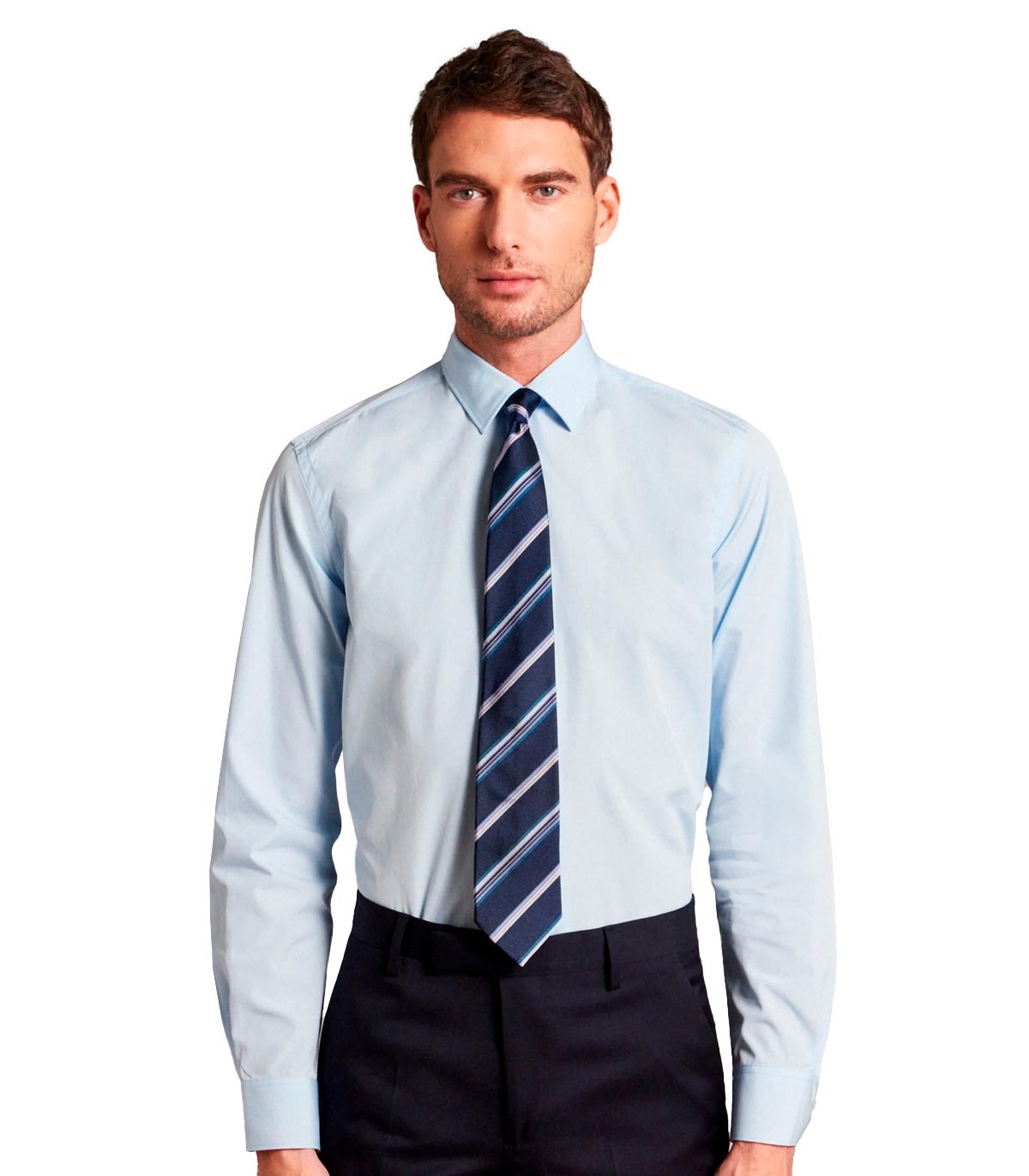 Paul Smith - Camisa Tailored-Fit Sky Blue 'Artist Stripe' - AZUL