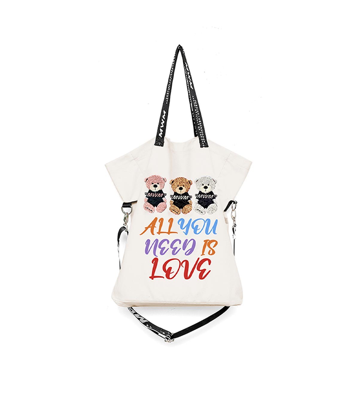 Mod Wave Movement - Bolso Tote Teddy Capsule - BLANCO