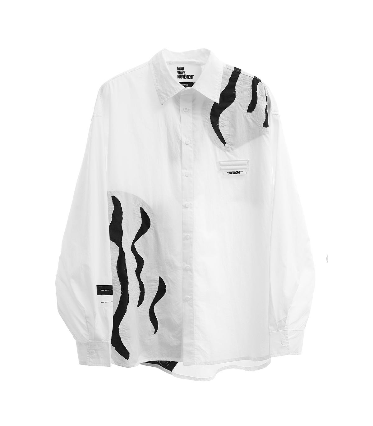 Mod Wave Movement - Camisa Scratch Design - BLANCO