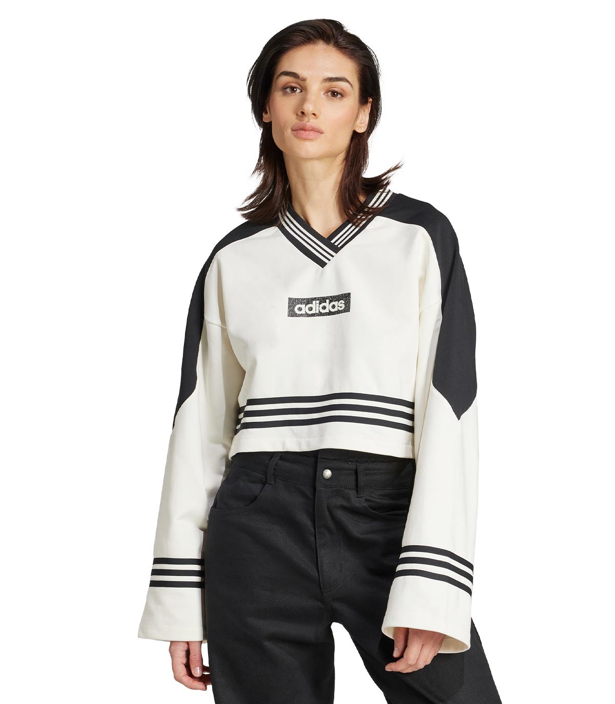 Adidas - Sudadera Crew - BLANCO