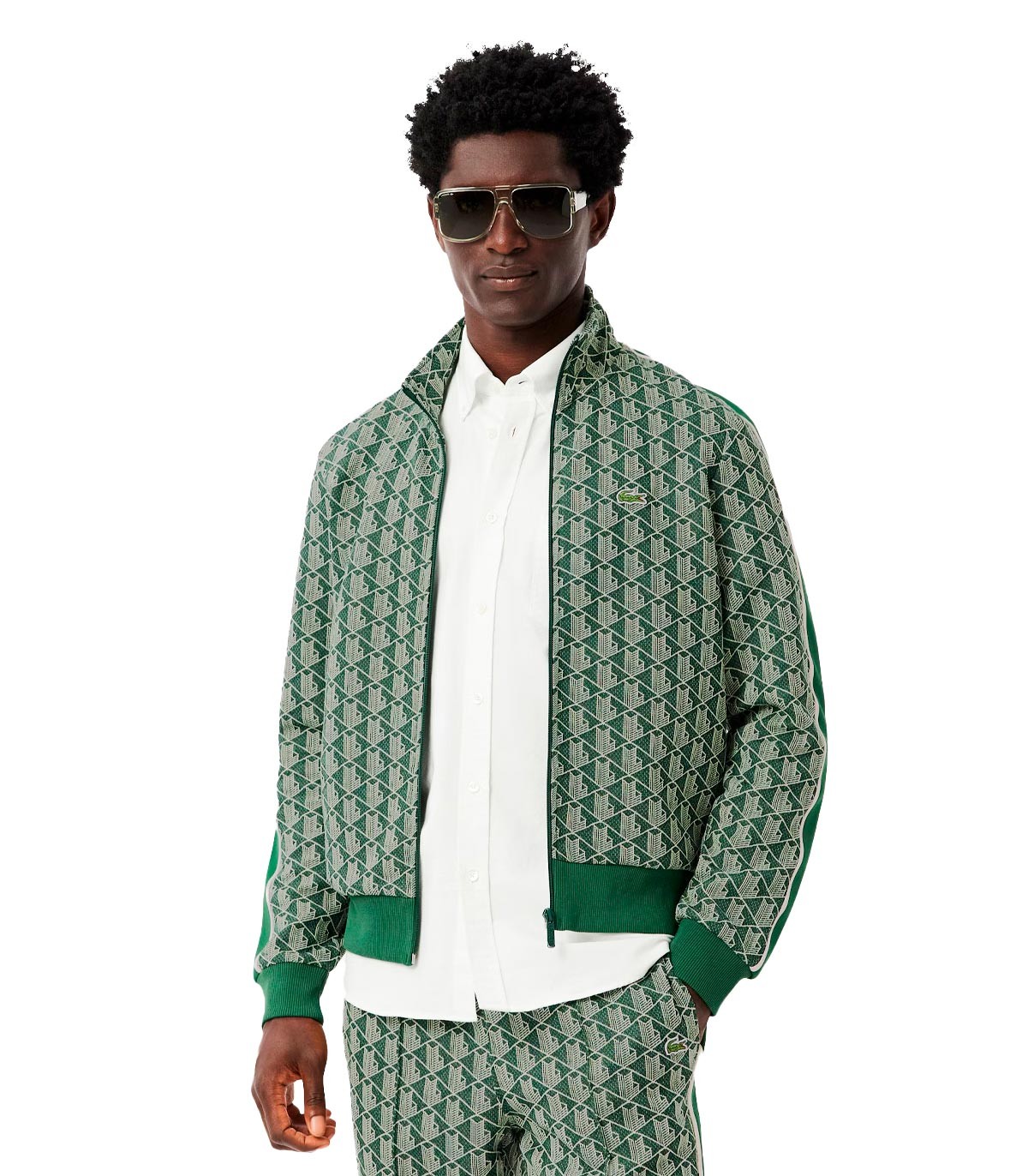 Lacoste - Chaqueta De Chándal Con Estampado - VERDE